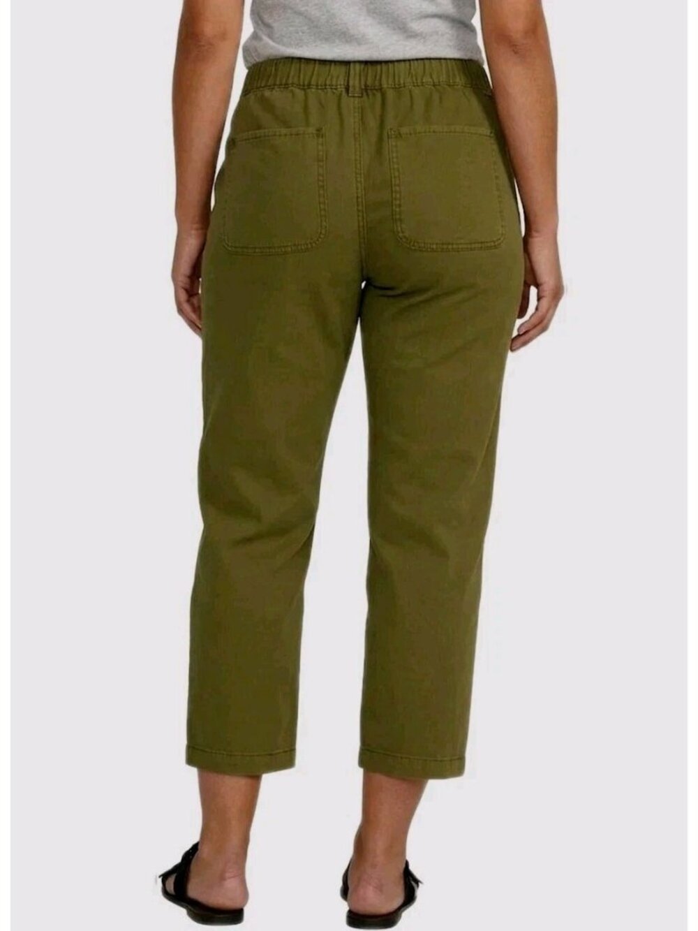 Jag JeansChino Tailored Crop Pant Moss Green Women's Size 10